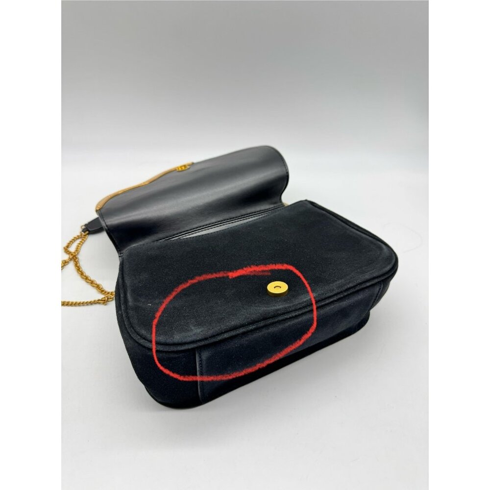 Donna Karan NY Malverne leather suede shoulder crossbody + Dust bag BLACK (Used) - Picture 16 of 16